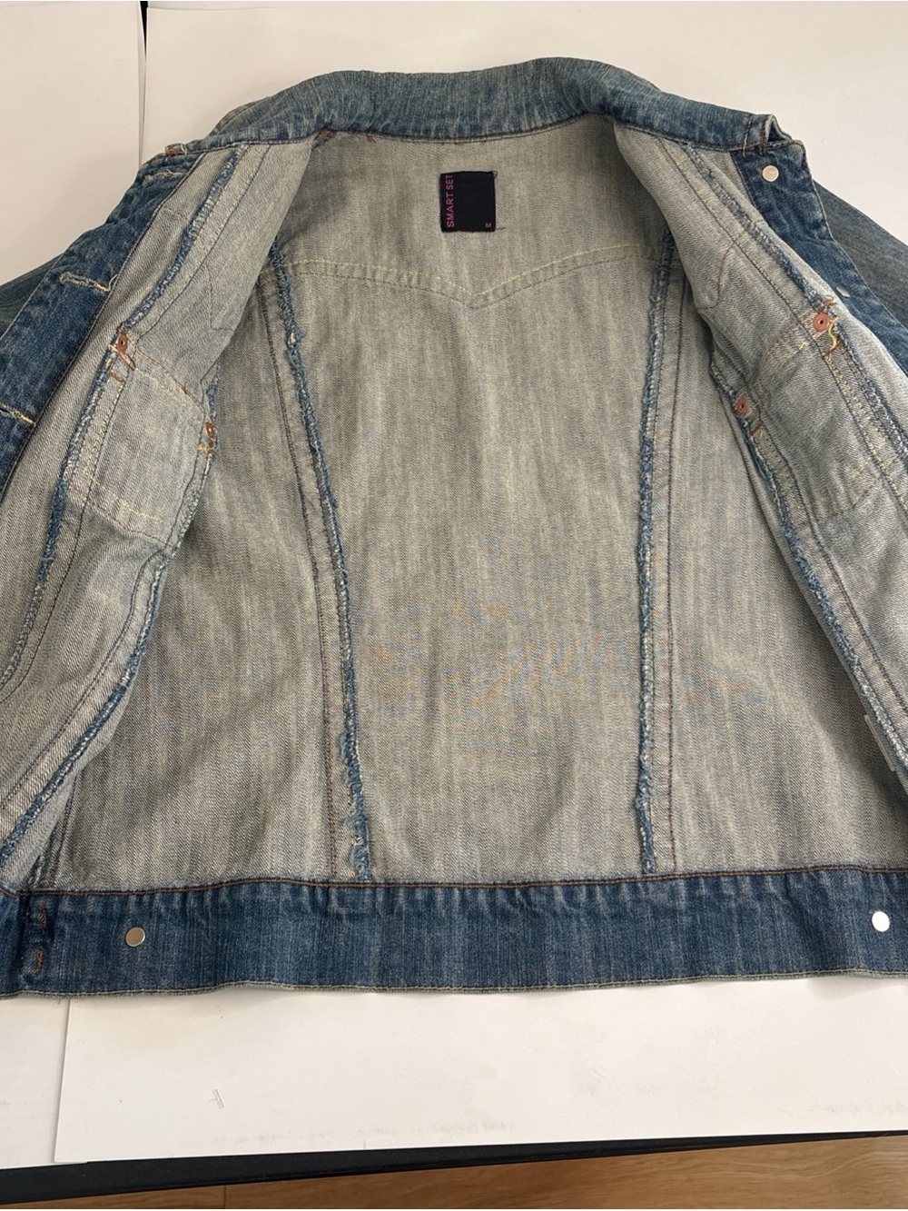 Smart Set Light Blue Denim Jacket - Women's Jean Jacket - Picture 4 of 12